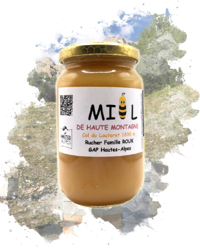 Miel crémeux avec pot transparent en vente